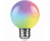 Лампа св/д Feron шар G60 E27 3W RGB прозр. плавн. смена цвет 84x60 д/гирлянды Белт Лайт LB