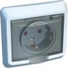 Розетка СУ 1-м с з/к 16А/250В  крышка шторки бел. ЭТЮД-LEXEL PC16-044B IP44