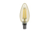 Лампа св/д ASD/InHome Deco Свеча C37 E14 7W 3000К 98х35 филамент (нитевидная) золотистая 7540
