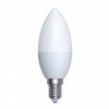 Лампа с/д LED-C37-6W/WW/E14/FR/O Volpe. Форма "свеча", мат. тепл. бел.
