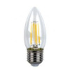 Лампа св/д Ecola свеча E27 6W 2700K прозр. 96x37 филамент (нитевидная), 360° N7QW60ELC