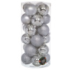 Елочный шар 24 шт, серебро, 6 см, пластик, SYQD-0119150S   4640043847918	