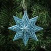 Елочное украшение Звезда, 2 шт, голубое, 11х9.5 см, SYLKGJ-4822177B 9344							
