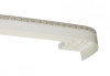 Карниз Ле-Гранд  Флора  1,6м (3ряд) белый глянец хром с поворотами