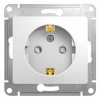 Розетка 2P+E 16А/250В шторки белый GLOSSA GSL000145