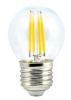 Лампа с/д Ecola шар G45 E27 6W 2700K прозр. 68x45 филамент (нитевидная), 360° Premium N7PW60ELC