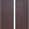 Дверь мет. Прораб 1 4,5 см  металл-металл, антик медь , 860, Левая