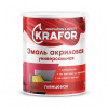 Эмаль универсальная Krafor, акриловая, глянцевая, 3 кг, супербелая 7160