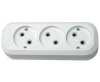 Колодка роз.3 гн. 10А 250В (корп. ABS, белая) MGP121 Makel