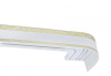 Карниз Ле-Гранд  Монарх  1,6м (3ряд) белый глянец/хром с поворотами