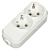 Корпус удлинителя 2 гн, 2 + 3, с/з, 16 А, 250 В, бел, TDM, Народная, SQ1806-0414																					