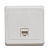 Розетка комп 1-м скр. уст. RJ-45 бел. Этюд-LEXEL  КОМС-001В