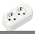 Колодка 2 гн. 16А 250В (корпус АБС-пластик, белая, земля) SBE-16-2-00-Z Smartbuy