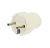 Вилка 10А 250В (АБС-пластик, прямая, белая) SBE-10-P04-w SmartBuy