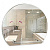 Зеркало MIXLINE "Елена" 570*480 с полкой