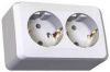 Розетка ОУ 2-м с з/к 16А/250В  бел. ЭТЮД-LEXEL PA16-007B