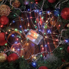 Гирлянда 100 ламп, 10 м, 1 режим, свет мультиколор, серебристая, в пом. на батарейках, SY20L-08 4182