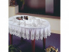 Скатерть ПВХ CROCHET 137x180см овал белая арт.С125 (12/36)												