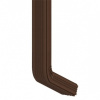 Труба прямоуг. с коленом 1м РЕ  RAL 8017 шоколад