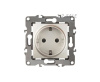 Розетка12 мех. роз. СУ 1 мест. 16А без м.лапок, земля, перламутр, автоклеммы 12-2001-15 3705