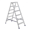 Стремянка двухсторонняя Alumet AD7206, алюминиевая, 2 x 6 ступеней, 1,37 м