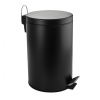 Ведро 20 л круглое с педалью, черного цвета, с ДОВОДЧИКОМ крышки, из нерж стали марки 410 2420