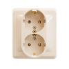 Розетка 2-м скр. уст.с з/к  16А/250В слон. кость ЭТЮД-LEXEL РС16-007К