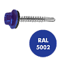 Шуруп кров. оцинк. КР с ZP 4.8*35 RAL 5002 ультрамарин  упак.50шт.