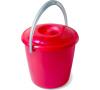 Ведро 10л "Соло" с крышкой перламутровое красное С633ККРА (12) Барнаул