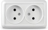 Розетка 2-м ОП Олимп 16А IP20 бел Universal Б-О0102