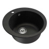 Мойкa ML-GM13 КОМФОРТ круглая, черная (308), 495мм (глуб. чаши 200)