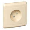 Розетка СУ 1 мест. крем. (пласт. осн ., шторки) PC16-002K Schneider Этюд