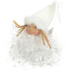 Елочное украшение Ангел, белое, 13х7 см, текстиль, SYTSB-4221134 1359