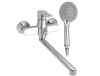 Смеситель в ванную, длинный излив, шаровый, с дивертором на корпусе, ручка с прорезью CONSUL 4970				