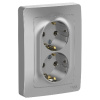 Розетка ОУ 2-ая 2Р 16А, аллюм. BLANCA BLNRA000213
