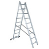 Стремянка  двухсекционна Алюм. новая высота  2*9 степеней НВ122 (2,4-3,96м)