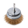 Щетка-крацовка чашечная, латун. витая проволока, для дрели, 75мм 2302083