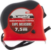 Рулетка Double  fixation, 7,5 м х 25 мм, обрезиненный корпус, двойная плавная фиксация// MATRIX