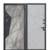 Дверь мет. 9 см мдф/мдф Геометрия Бетон снежный 960 правая
