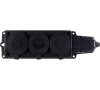Колодка NE-AD ОУ тройная 3 гн. с загл. каучук 2P+PE 1x16A 220-240V IP54 черн. 4103 (Турция)