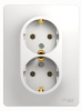 Розетка 2-ая 2P+E 16А/250В белый GLOSSA	GSL000124
