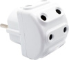 Разветвитель (тройник) 5роз. 10A 250В плоская вилка белый (Турция) 7714300 AY-KA (АЙКА) 