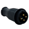 Вилка прямая каучук 3Р+РЕ 32А 380В IP44 TDM SQ0612-0006