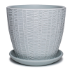 Горшок Метро светло-серый бутон №3 КС-Б3-111-46