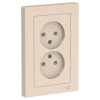 Розетка 2-я ATLASDESIGN без заземл. 16А в сборе беж. ATN000220