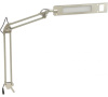 Светильник св/д настол.  KD-821 C03 8W(350lm) 4000К 2 ур.ярк, струбцина. Camelion серебро