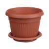 Кашпо ЛИВИЯ D200мм 2,8л с поддоном терракотовый М 3019