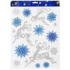 Наклейка на стекло, 41х29 см, Снежинки и Олени, SYTH-282282	 0723							