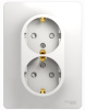 Розетка 2-ая 2P+E 16А/250В шторки белый GLOSSA	GSL000126