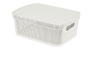 Корзина для хранения Keeplex Ajur с крышкой 3л 28,1х18,5х8,9см белое облако KL411111048 